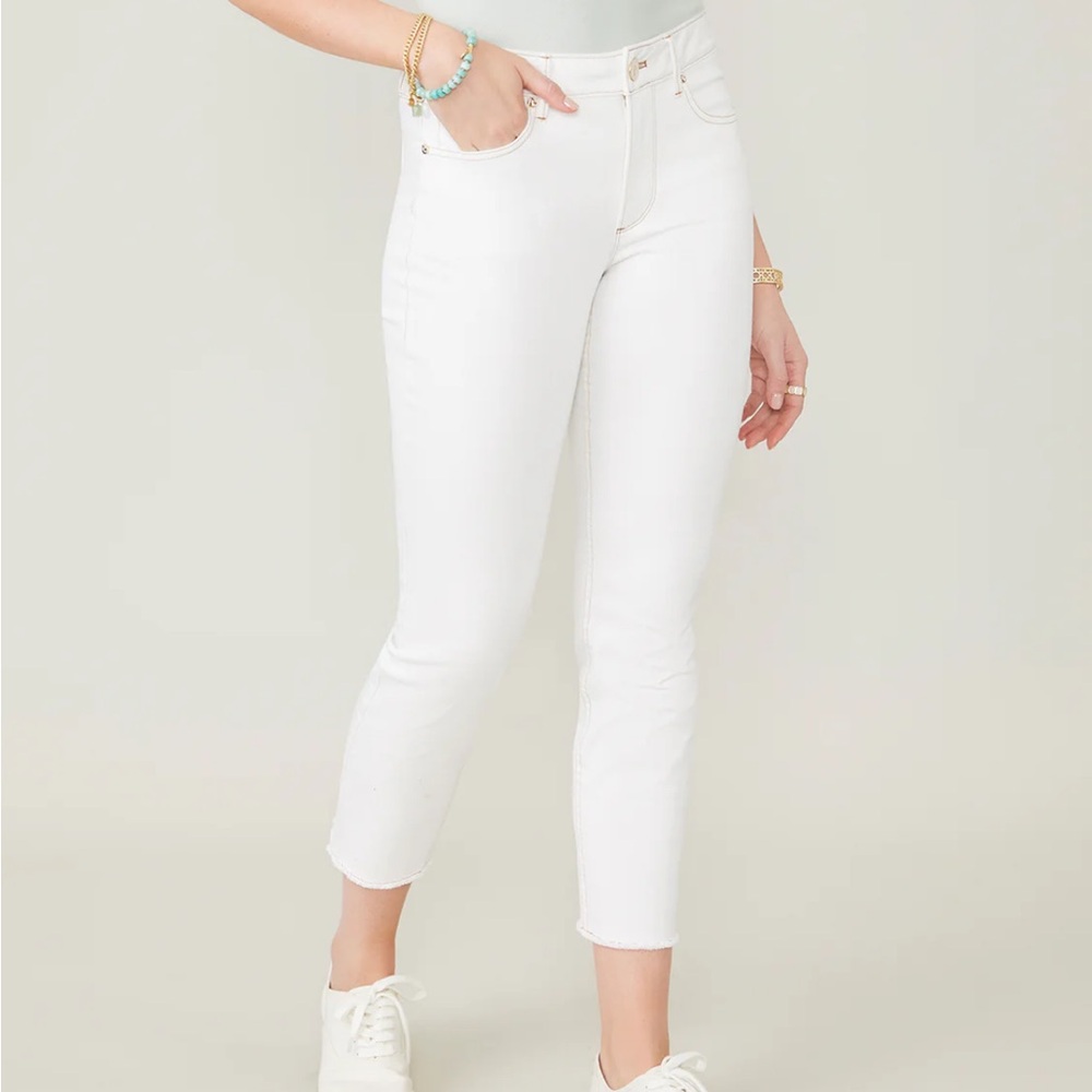 Spartina 449 White Ankle Cropped Jeans